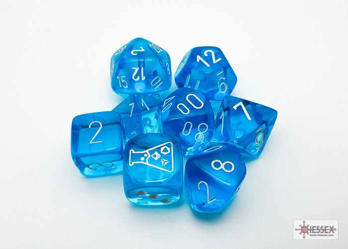 Lab Dice Tropical Blue/White