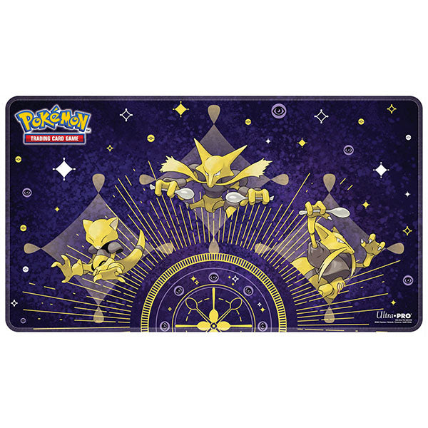 White Stitched Abra Evolutions Playmat