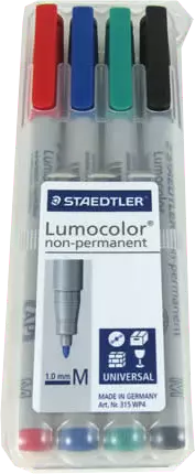 Lumocolor Water Soluble 4-pack Markers