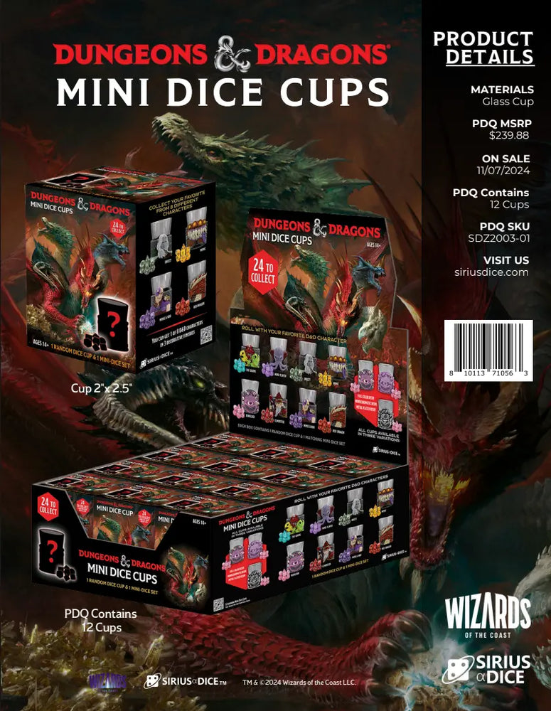 Dungeons & Dragons Mini Dice Cups Blind Boxes