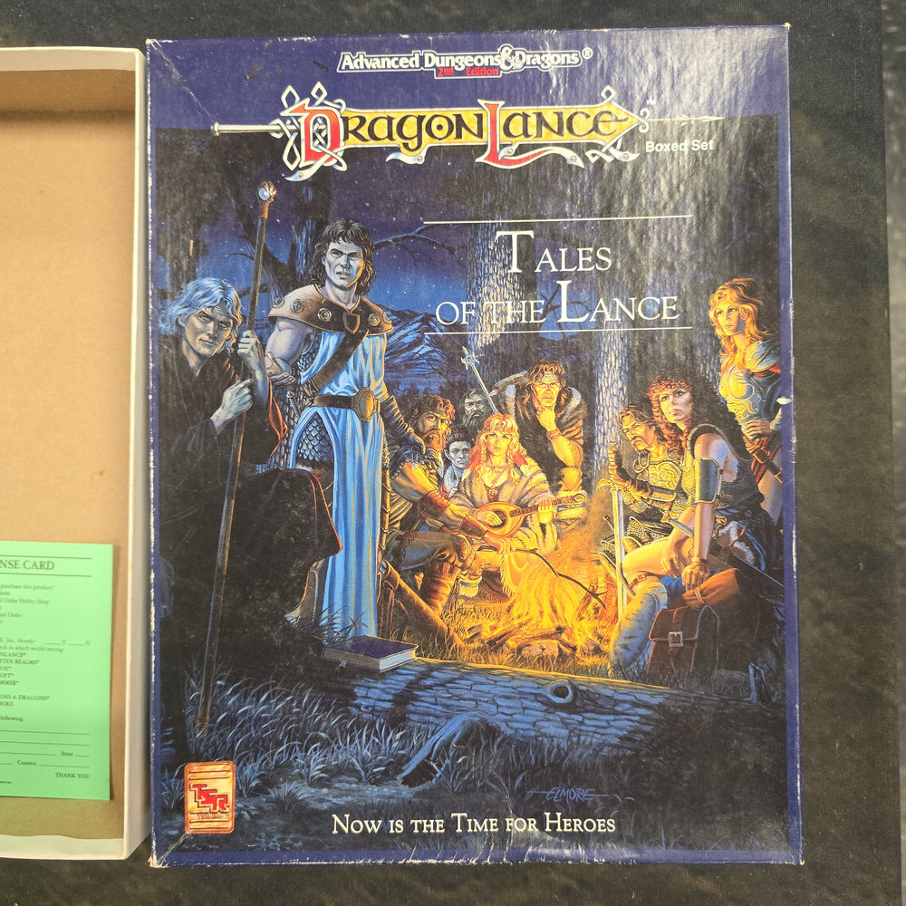 Advanced Dungeon and Dragons 2e Dragonlance Tales from the Lance Boxed Set (Box is Worn, but contents are all in good condition, including the character standees!)