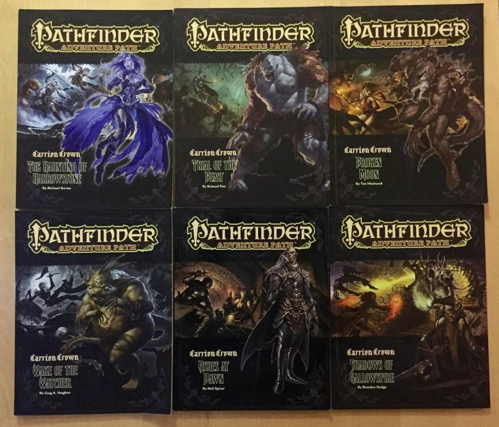 (USed) Pathfinder Carrion Crown Adventure Path Complete Set 1-6