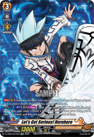 Let's Get Serious! Horohoro (D-TB03/SP10EN) [Shaman King]