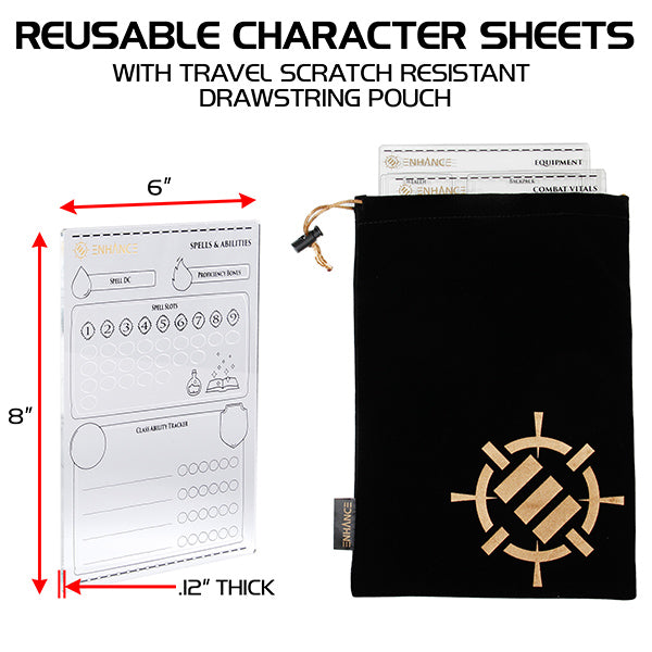 Enhance Acrylic Character Sheets