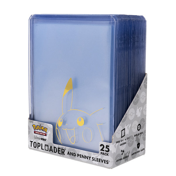 Ultra PRO: Combo Pikachu Toploader - 3" X 4" (25 sleeves + 25 toploaders)