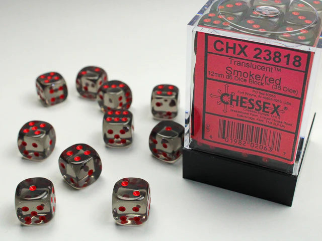 Chessex: 12mm 36d6 Translucent