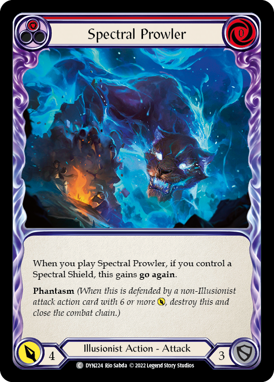 Spectral Prowler (Red) [DYN224] (Dynasty)  Rainbow Foil