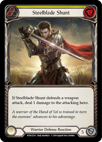 Steelblade Shunt (Yellow) [WTR127-R] (Welcome to Rathe)  Alpha Print Rainbow Foil