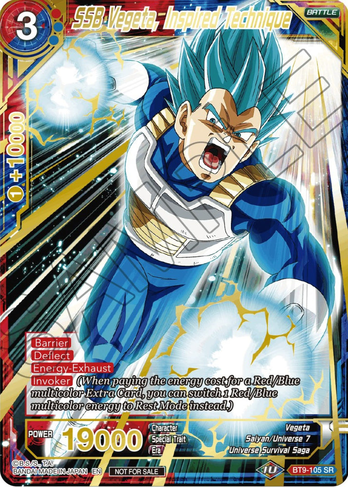 SSB Vegeta, Inspired Technique (Alt. Art Card Set 2023 Vol. 2) (BT9-105) [Tournament Promotion Cards]