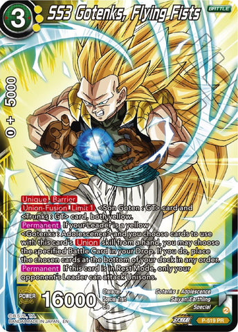 SS3 Gotenks, Flying Fists (P-519) [Promotion Cards]