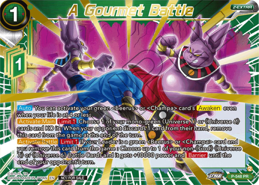 A Gourmet Battle (Championship Z Extra Card Pack 2023) (Gold-Stamped) (P-548) [Tournament Promotion Cards]