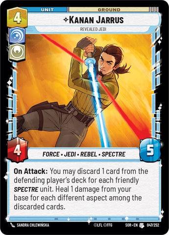 Image for Kanan Jarrus - Revealed Jedi (047/252) [Spark of Rebellion] - Star Wars: Unlimited