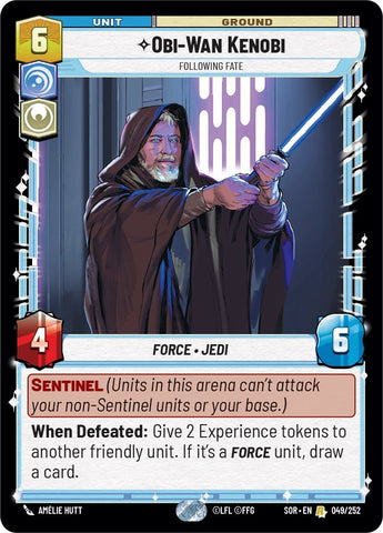 Image for Obi-Wan Kenobi - Following Fate (049/252) [Spark of Rebellion] - Star Wars: Unlimited