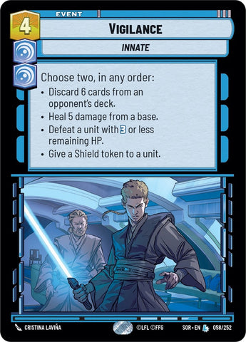 Image for Vigilance (058/252) [Spark of Rebellion] - Star Wars: Unlimited