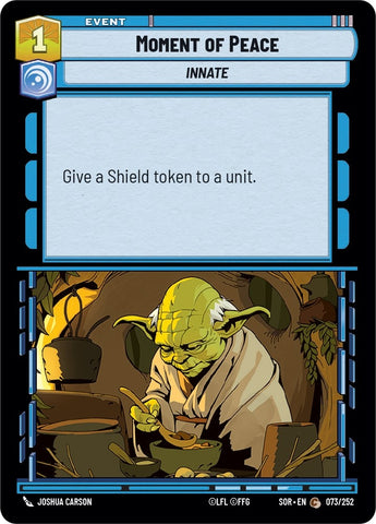 Image for Moment of Peace (073/252) [Spark of Rebellion] - Star Wars: Unlimited