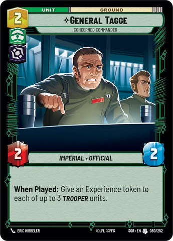 Image for General Tagge - Concerned Commander (080/252) [Spark of Rebellion] - Star Wars: Unlimited