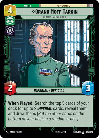 Image for Grand Moff Tarkin - Death Star Overseer (084/252) [Spark of Rebellion] - Star Wars: Unlimited