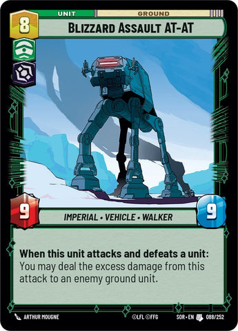 Image for Blizzard Assault AT-AT (088/252) [Spark of Rebellion] - Star Wars: Unlimited