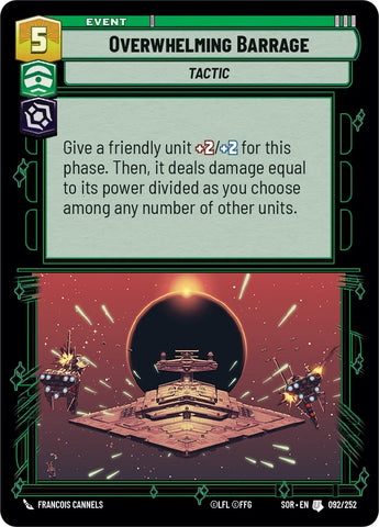 Image for Overwhelming Barrage (092/252) [Spark of Rebellion] - Star Wars: Unlimited
