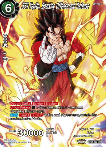 SS4 Vegito, Sparking Offense and Defense (SPR) (BT24-122) [Beyond Generations]