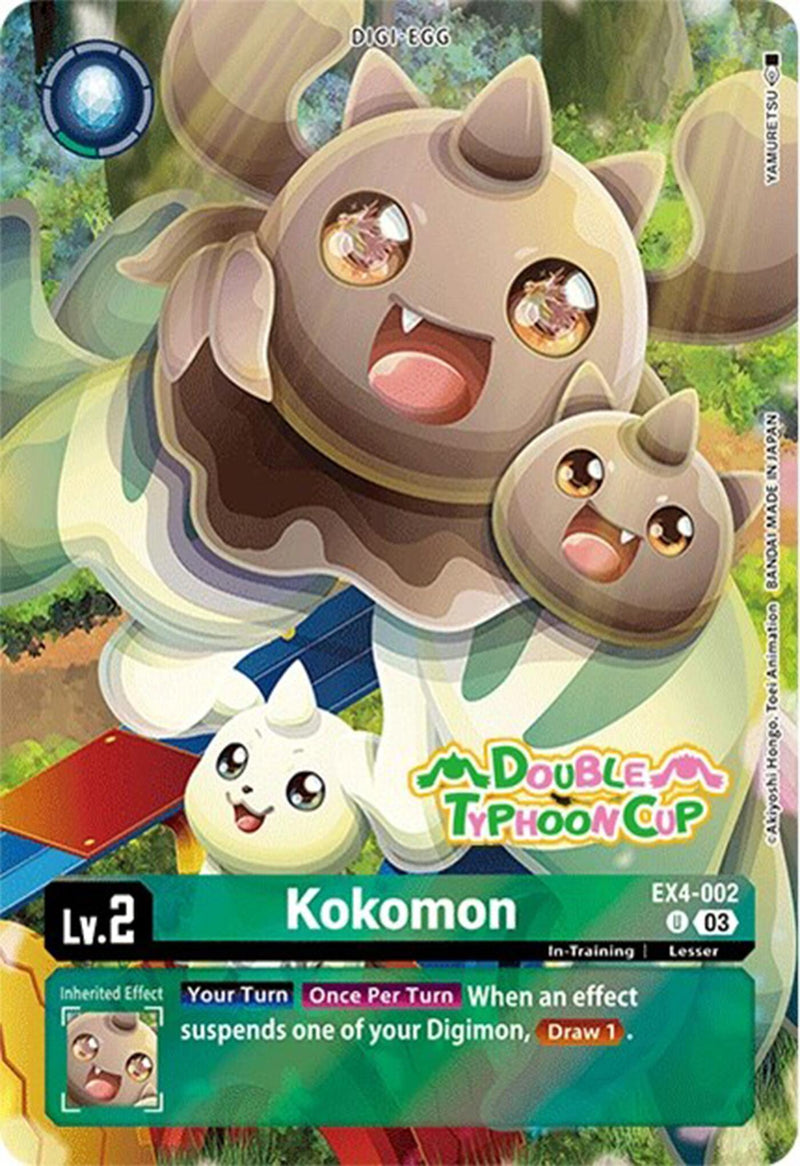 digimon double typhoon card list Kokomon [EX4-002] (Bonus Pack) [Starter Deck: Advanced Qty:Case Special Deal (12 Booster Boxes) TopDeck Premium 1000 Card grader:tag This set also has