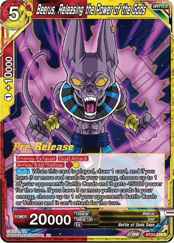 Beerus, Releasing the Power of the Gods (BT24-129) [Beyond Generations Prerelease Promos]