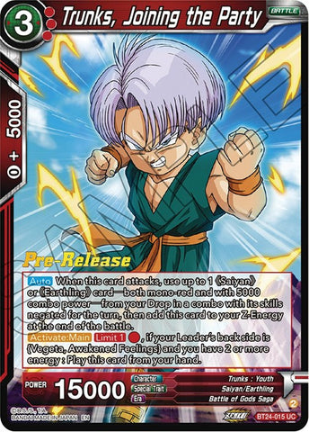 Trunks, Joining the Party (BT24-015) [Beyond Generations Prerelease Promos]