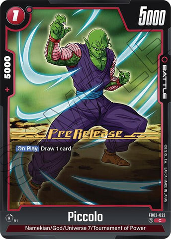 Piccolo (FB02-022) [Blazing Aura Pre-Release Cards]