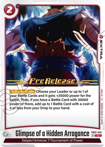 Glimpse of a Hidden Arrogance [Blazing Aura Pre-Release Cards]