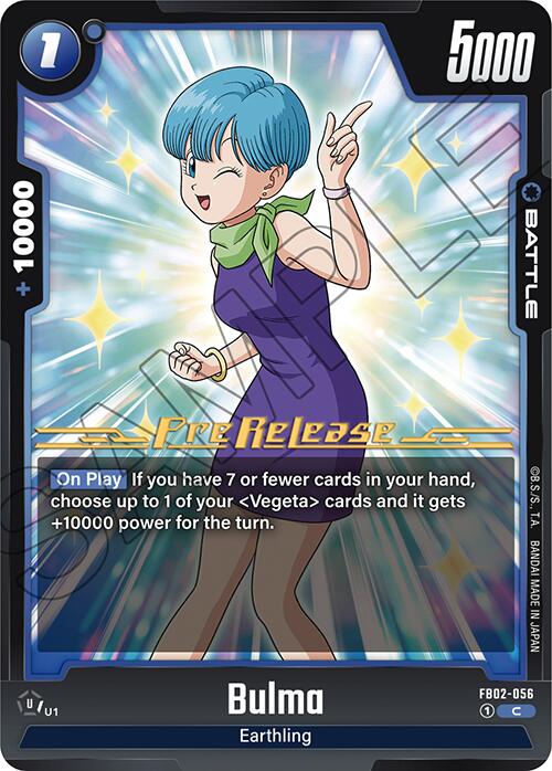 Bulma (FB02-056) [Blazing Aura Pre-Release Cards]