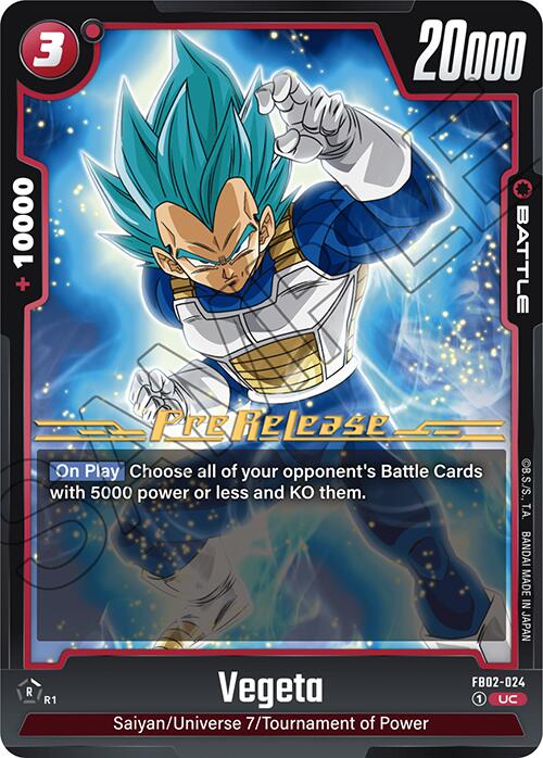 Vegeta (FB02-024) [Blazing Aura Pre-Release Cards]