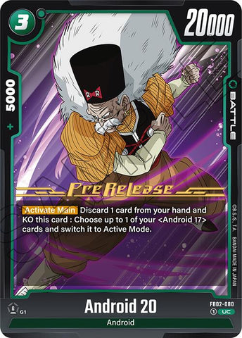 Android 20 [Blazing Aura Pre-Release Cards]