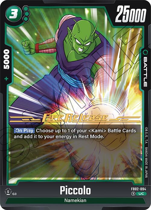 Piccolo (FB02-094) [Blazing Aura Pre-Release Cards]