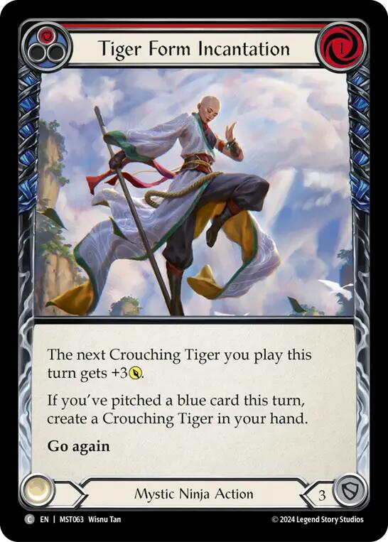 Tiger Form Incantation (Red) [MST063] (Part the Mistveil)  Rainbow Foil