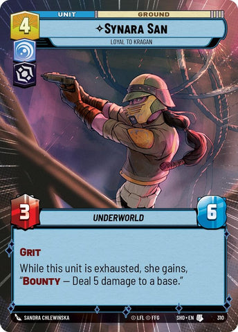 Image for Synara San - Loyal to Kragan (Hyperspace) (310) (SHD) - Star Wars: Unlimited