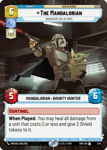 Image for The Mandalorian - Wherever I Go, He Goes (Hyperspace) (324) (SHD) - Star Wars: Unlimited