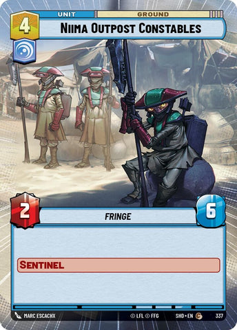 Image for Niima Outpost Constables (Hyperspace) (337) (SHD) - Star Wars: Unlimited