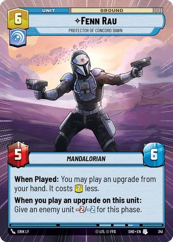 Image for Fenn Rau - Protector of Concord Dawn (Hyperspace) (341) (SHD) - Star Wars: Unlimited