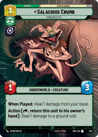 Image for Salacious Crumb - Obnoxious Pet (Hyperspace) (353) (SHD) - Star Wars: Unlimited