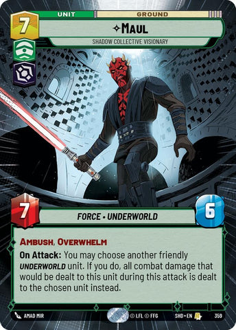 Image for Maul - Shadow Collective Visionary (Hyperspace) (359) (SHD) - Star Wars: Unlimited
