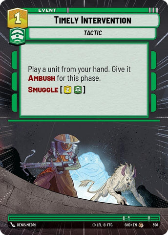 Image for Timely Intervention (Hyperspace) (398) [Shadows of the Galaxy] - Star Wars: Unlimited