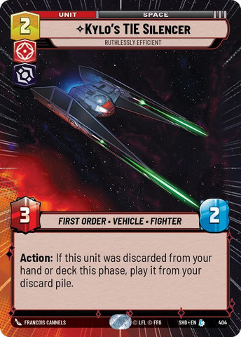 Image for Kylo's TIE Silencer - Ruthlessly Efficient (Hyperspace) (404) [Shadows of the Galaxy] - Star Wars: Unlimited