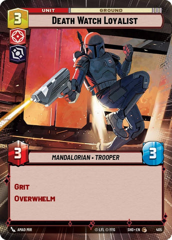 Image for Death Watch Loyalist (Hyperspace) (405) [Shadows of the Galaxy] - Star Wars: Unlimited