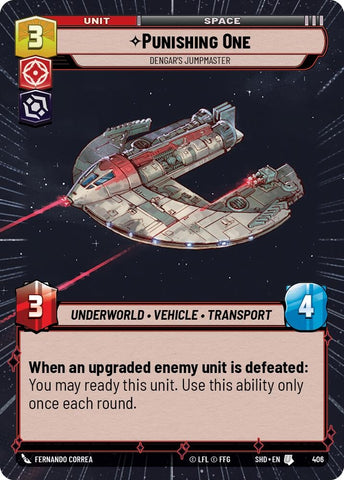 Image for Punishing One - Dengar's Jumpmaster (Hyperspace) (406) [Shadows of the Galaxy] - Star Wars: Unlimited