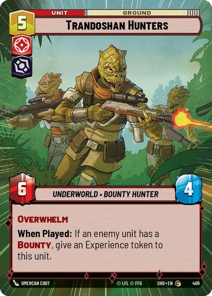 Image for Trandoshan Hunters (Hyperspace) (409) [Shadows of the Galaxy] - Star Wars: Unlimited