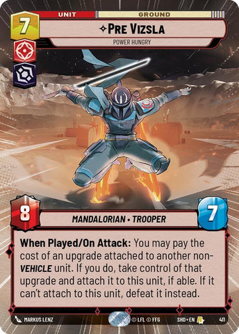 Image for Pre Vizsla - Power Hungry (Hyperspace) (411) [Shadows of the Galaxy] - Star Wars: Unlimited