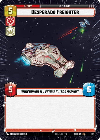 Image for Desperado Freighter (Hyperspace) (421) [Shadows of the Galaxy] - Star Wars: Unlimited