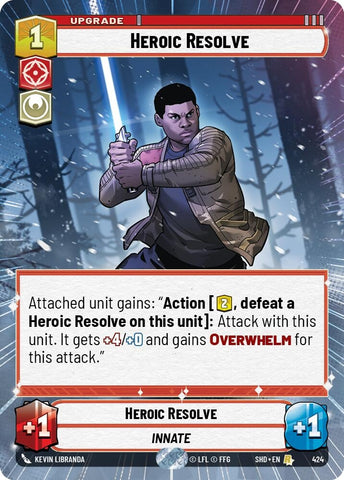 Image for Heroic Resolve (Hyperspace) (424) [Shadows of the Galaxy] - Star Wars: Unlimited