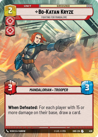 Image for Bo-Katan Kryze - Fighting For Mandalore (Hyperspace) (426) [Shadows of the Galaxy] - Star Wars: Unlimited