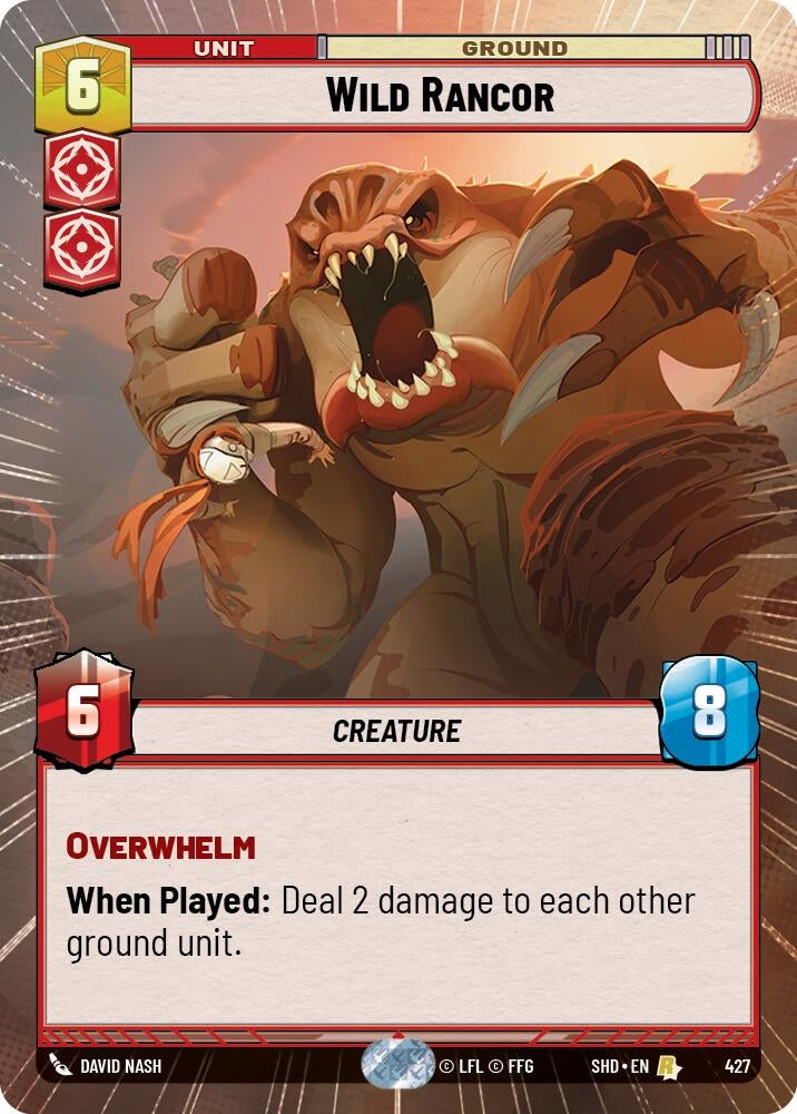 Image for Wild Rancor (Hyperspace) (427) [Shadows of the Galaxy] - Star Wars: Unlimited